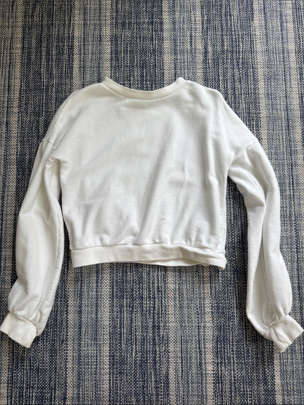 EUC Céleri cropped crewneck sweatshirt, White, OS